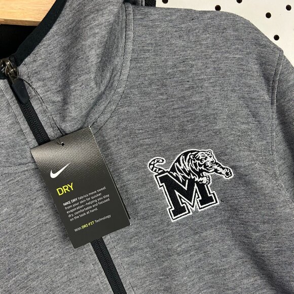 Nike Memphis Tigers Basketball Jacket XL Tall XLT Warm Up On Court Gray Zip Tech - Picture 6 of 7